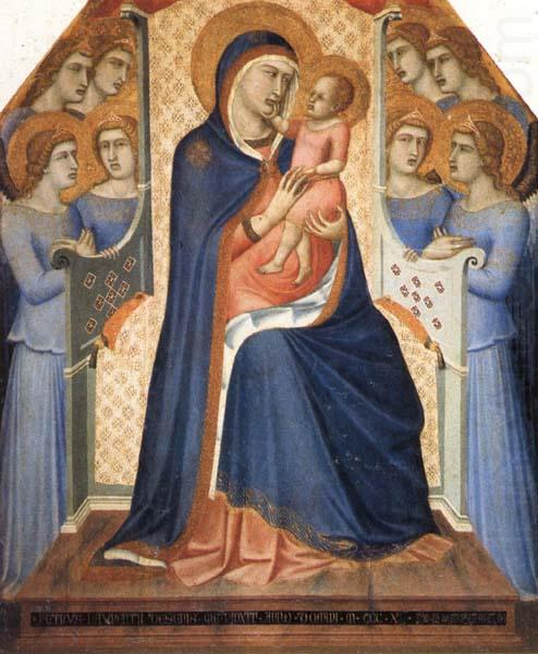 Madonna and Child Enthroned with Eight Angels, Pietro Lorenzetti